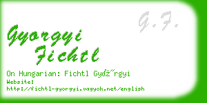 gyorgyi fichtl business card